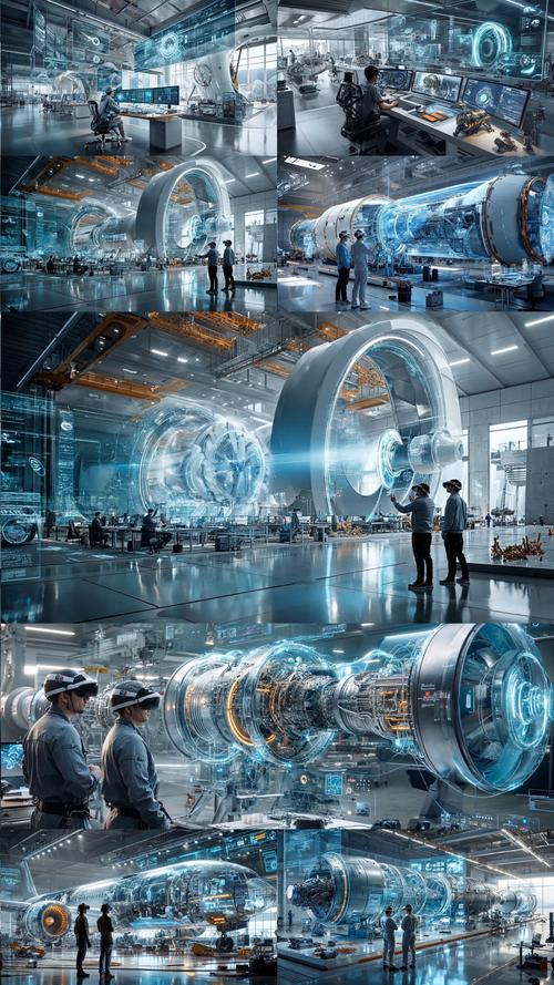 高科技未来科技vr工厂飞机制造研发公司